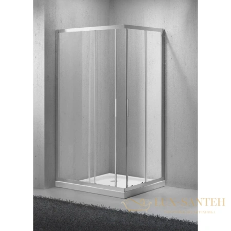 душевой уголок belbagno sela-ah-2 sela-ah-2-120/80-c-cr 120x80 см, стекло прозрачное