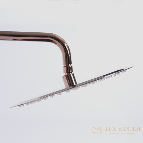 душевая система wasserkraft paar a18301 thermo 300 мм, с термостатом, розовое золото