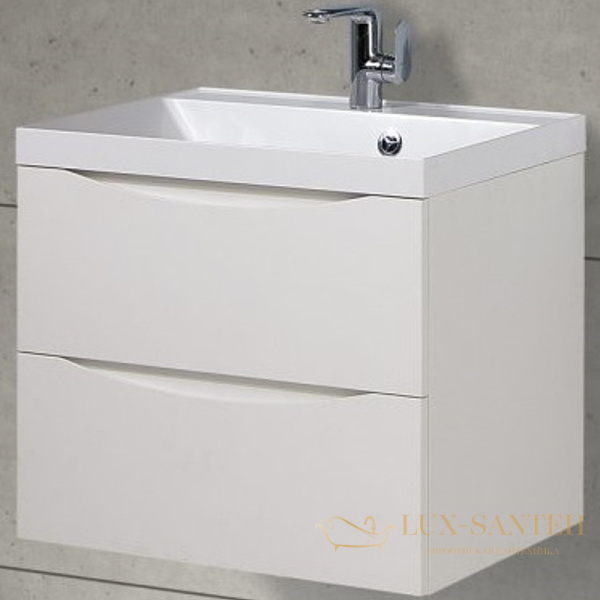 тумба под раковину belbagno marino marino-700-2c-so-bl-p 70 см подвесная, bianco lucido
