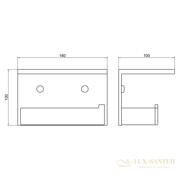 бумагодержатель с полкой для телефона timo petruma 15243/00, хром