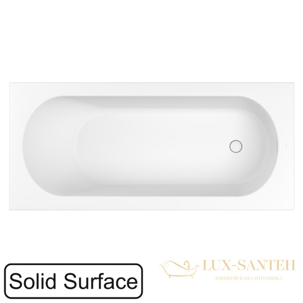 ванна whitecross gin 0217.175080.200, 175x80x60h, искуственный камень, белый матовый