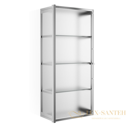 шкаф decor walther glas s3 0602406 подвесной, хром/матовое стекло