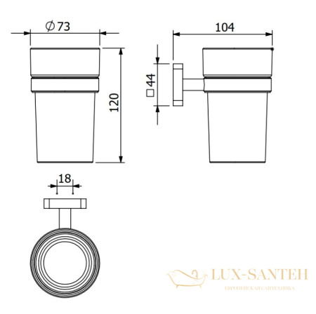 стакан для зубных щеток подвесной kludi vela s, 25975n0, золото брашированное