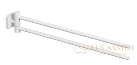 полотенцедержатель двойной поворотный kludi vela s, 2597753, белый матовый