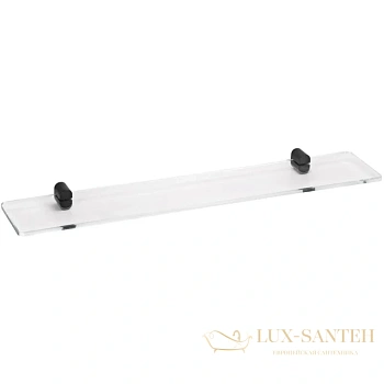 полка стеклянная bemeta organic 167102240 60 см, черный матовый