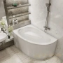 акриловая ванна timo iva iva1610l 160x99,5 см, белый