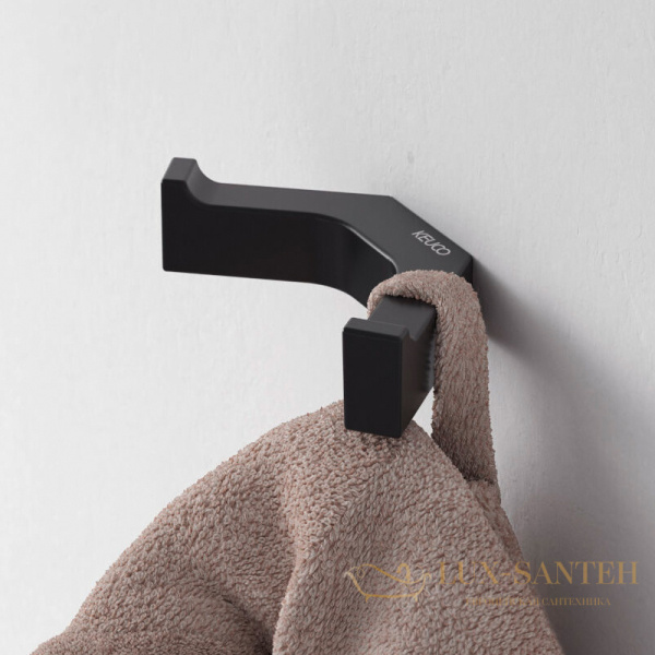 крючок для полотенца keuco edition 11, 11115370000, двойной, черный матовый