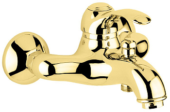 однорычажный смеситель emmevi harmony 22001/or для ванны (излив 22,5 см) без набора для душа, золото