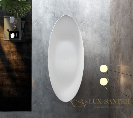 ванна акриловая свободностоящая abber ab9333, белый глянцевый