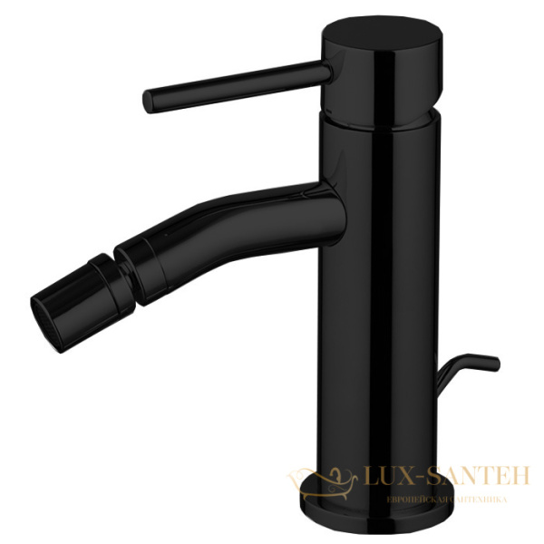 смеситель для биде  fima carlo frattini spillo up f3032xsns, с донным клапаном, черный матовый