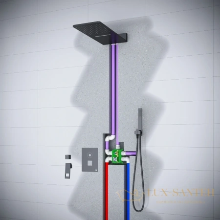 душевой комплект timo briana sx-7139/00sm 325 мм, хром