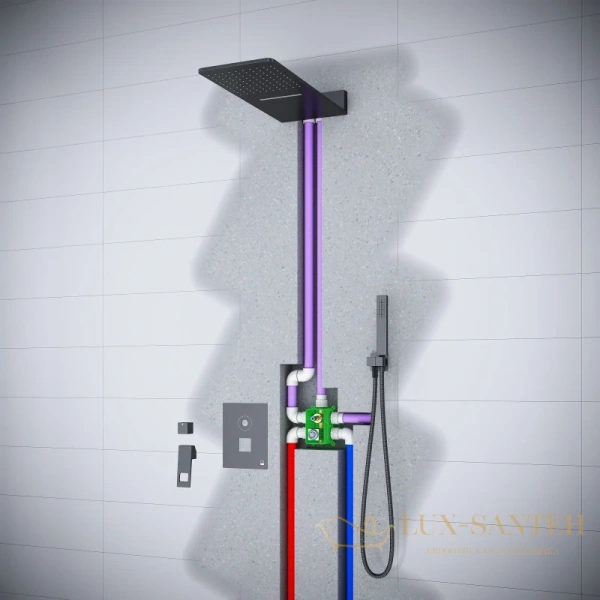 душевой комплект timo briana sx-7139/00sm 325 мм, хром