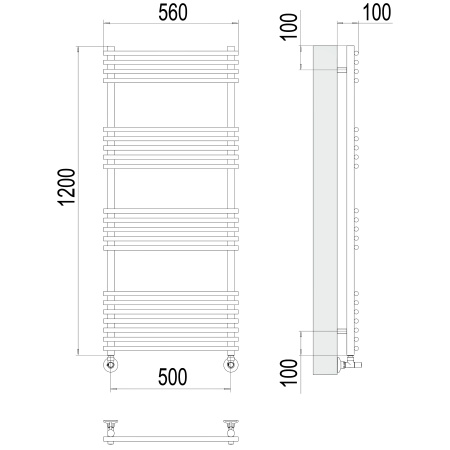 полотенцесушитель водяной terminus ватра 4670078530561 п21 500x1200
