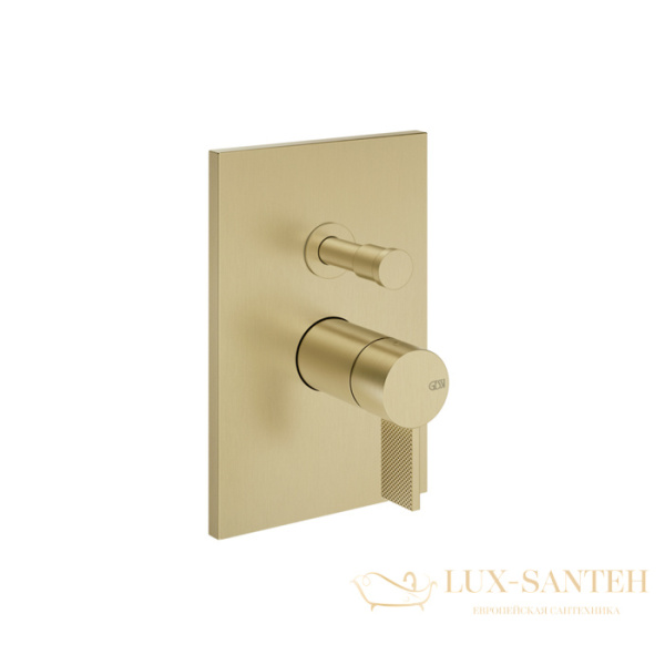 смеситель для душа встраиваемый gessi inverso diamantato 73679.727, на 2 выхода, brass brushed pvd