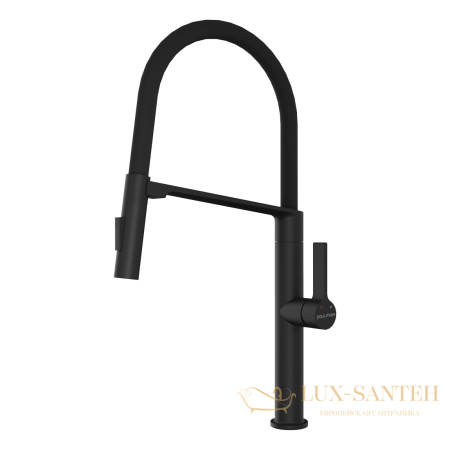 смеситель для кухни с гибким изливом paulmark barrel ba214029-an, антарцит