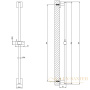 душевая штанга gessi rilievo 59244.279 860 мм, white cn