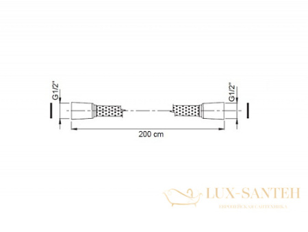 душевой шланг 200 см fima carlo frattini, shower accessories f2128/200ns, черный матовый