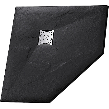 душевой поддон rgw stone tray 16155099-04 из искусственного камня st/t-b 90x90, черный