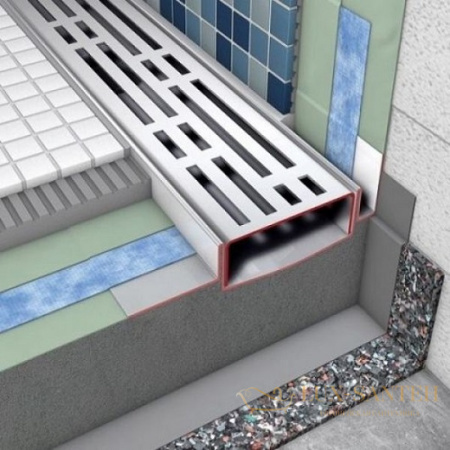 декоративная решетка tece tecedrainline «basic» 601210 1200 мм, глянец