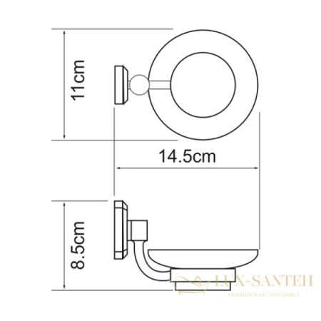мыльница wasserkraft oder k-3029, хром