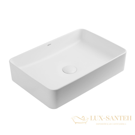 раковина накладная abber rechteck ac2207mw, 51х34.5 см, белый матовый