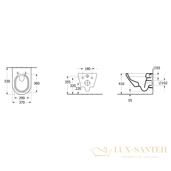 унитаз подвесной villeroy&boch architectura twistflush 4694cl01, с сиденьем soft close, белый глянцевый