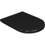 подвесной безободковый унитаз d&k venice dt1026025 с сиденьем микролифт, черный матовый