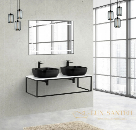 столешница под раковину belbagno ek-120-2-bl 120 см, bianco lucido