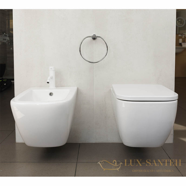 унитаз подвесной безободковый hatria bianca y3ak01, белый глянцевый