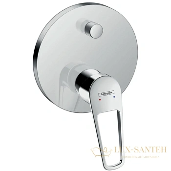 смеситель для ванны с душем hansgrohe novus loop 71345000 внешняя часть, хром