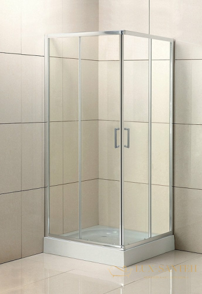 душевой уголок belbagno uno uno-195-a-2-85-c-cr 85х85 см профиль хром, стекло прозрачное