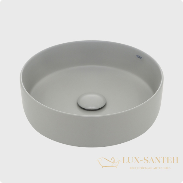 раковина накладная aquame aqm5012mfg, 355 мм, светло-серый матовый