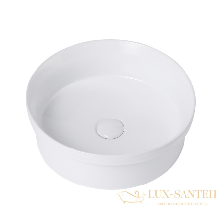 раковина накладная abber bequem ac2103, 40х40 см, белый глянцевый