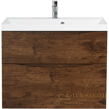 тумба под раковину belbagno marino marino-h60-800-2c-so-rw-p 80 см подвесная, rovere moro