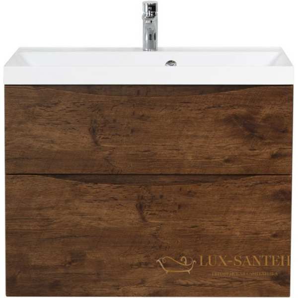 тумба под раковину belbagno marino marino-h60-800-2c-so-rw-p 80 см подвесная, rovere moro