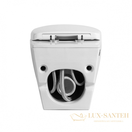 унитаз подвесной abber bequem ac1107p с импульсным смывом 59.5х38,5 см, белый глянцевый