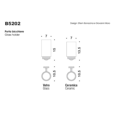 стакан colombo design nordic b5202, хром