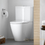 чаша напольного безободкового унитаза duravit d-neo 2002090000 rimless, белый