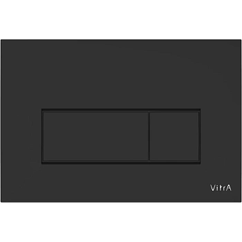 смывная клавиша vitra root square 740-2311, черный матовый