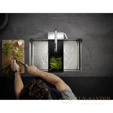 смеситель для кухни hansgrohe aquno select m81 73831800 сталь