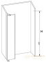 душевая стенка rgw 06220906-11 z-09 60, профиль хром, стекло прозрачное