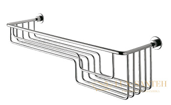 решётка прямоугольная 1-уровневая с двумя глубинами gedy 5620(13), хром