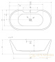 ванна акриловая свободностоящая abber ab9299-1.5, белый глянцевый