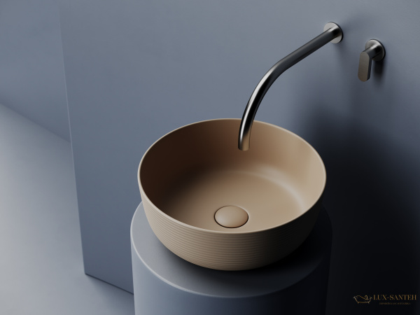 раковина накладная ceramica nova element cn6073mc, 356*356*135 мм, капучино матовый