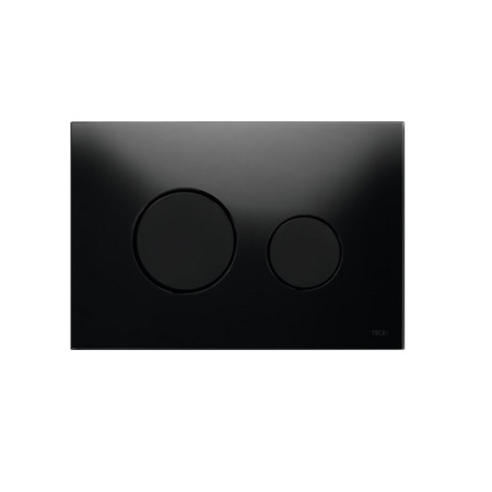 стеклянная панель смыва tece teceloop 9240657, черное стекло/клавиши черные