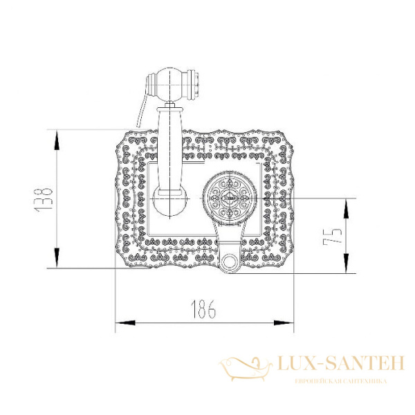 гигиенический душ zorg antic a116bd-sl со смесителем, серебро