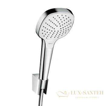 душевой набор hansgrohe croma select e 26413400 vario с держателем и шлангом 160 см, белый/хром