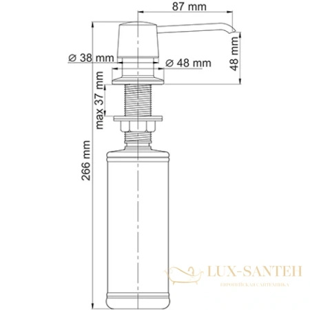 дозатор wasserkraft k-1099 320 мл, хром