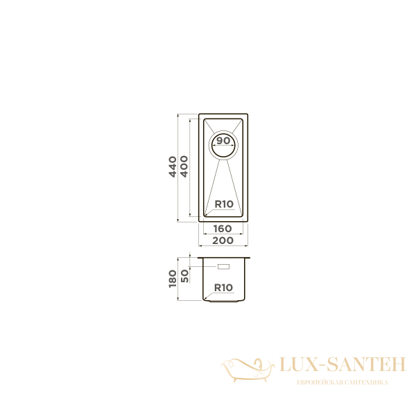кухонная мойка omoikiri taki 20-u/if-gb 4997015, графит