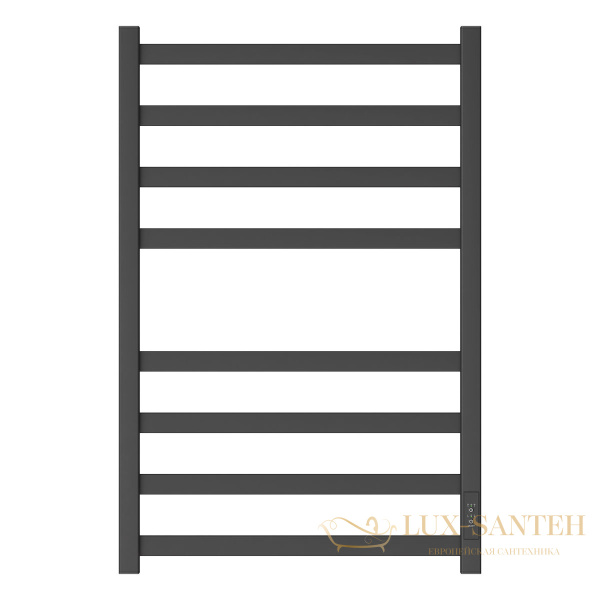 полотенцесушитель 500x800 электрический point меркурий pn83858b п8, диммер справа, черный